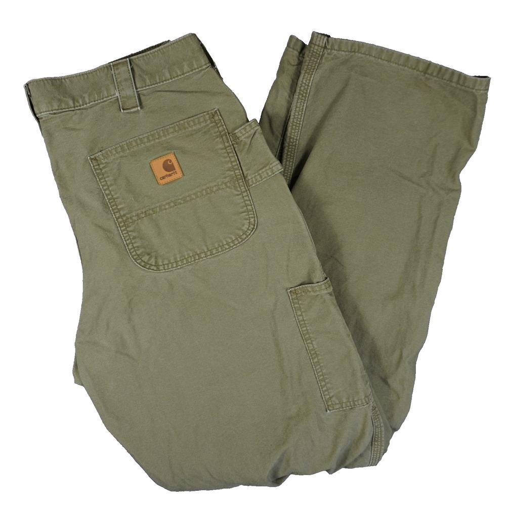 Carhartt 100% Cotton Men's 36x34 Brown Carpenter Pants Canvas